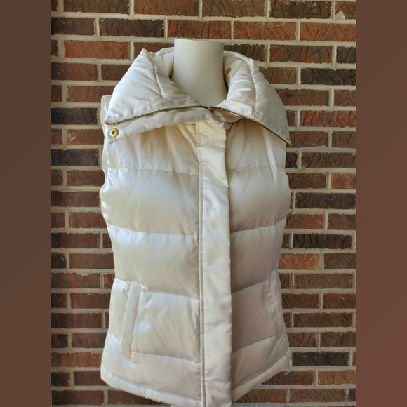 Talbots Ivory Puffer Down Filled Vest - Picture 1 of 6